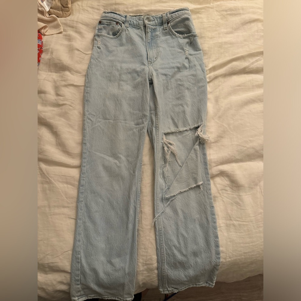 Abercrombie & Fitch Light Blue Straight Leg Jeans